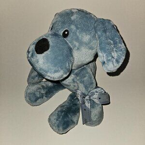 Lullaby Baby Blue Puppy Dog Plush Lovey Stuffed Animal Toy Sewn Eyes Hugger